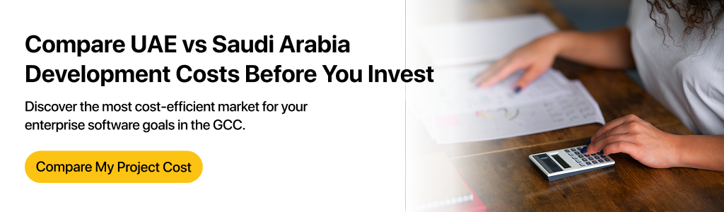 Compare UAE vs Saudi Arabia Development Costs Before You Invest with Apptunix